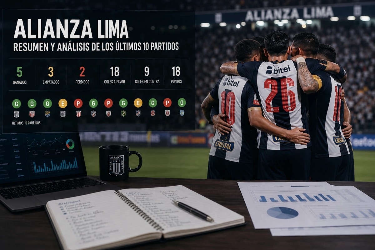 Resumen y análisis de los resultados de Alianza Lima en sus últimos 10 partidos