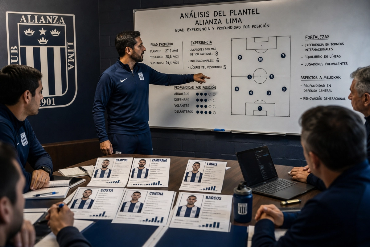 Análisis del plantel de Alianza Lima: edad, experiencia y profundidad por posición