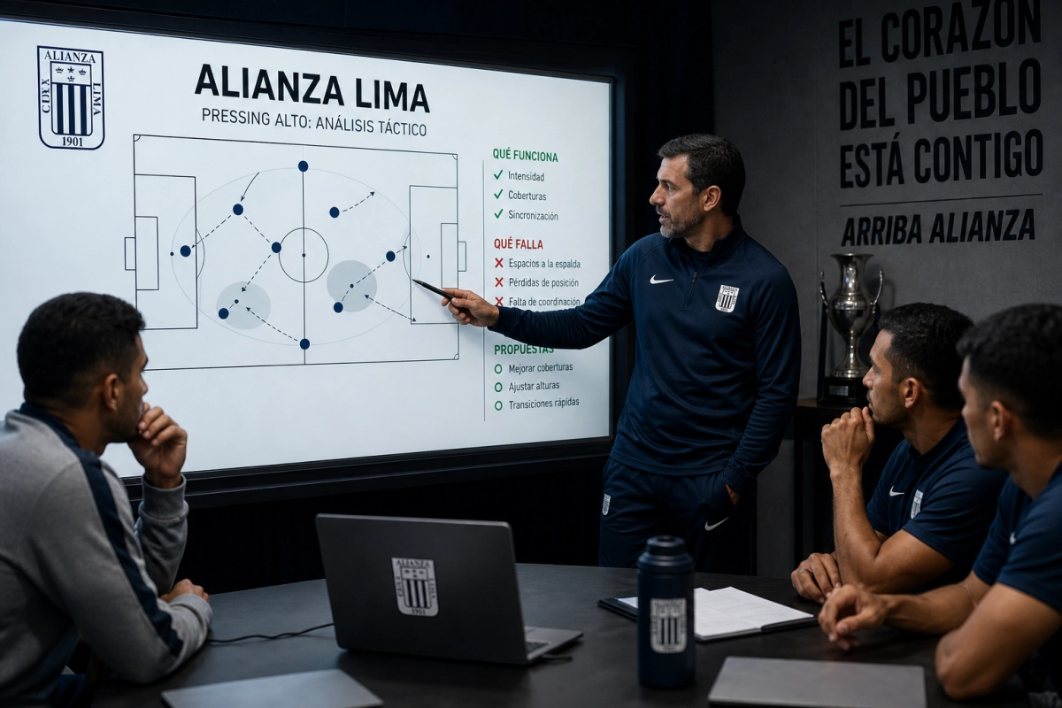 Análisis táctico de Alianza Lima: pressing alto, qué funciona, qué falla y propuestas para aumentar recuperaciones